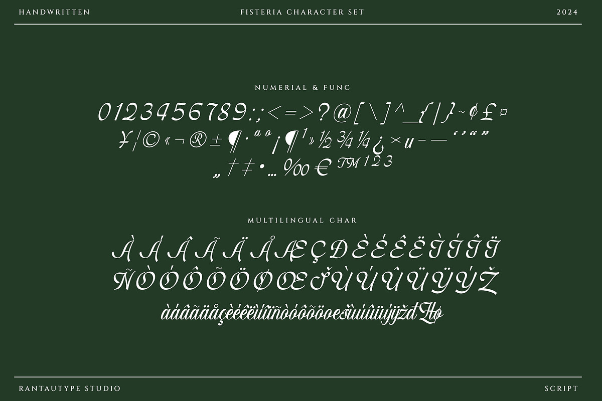 Fisterya Elegant Handwritten Font, a Handwritten Font by RantautypeStudio (Photo 16 of 16)