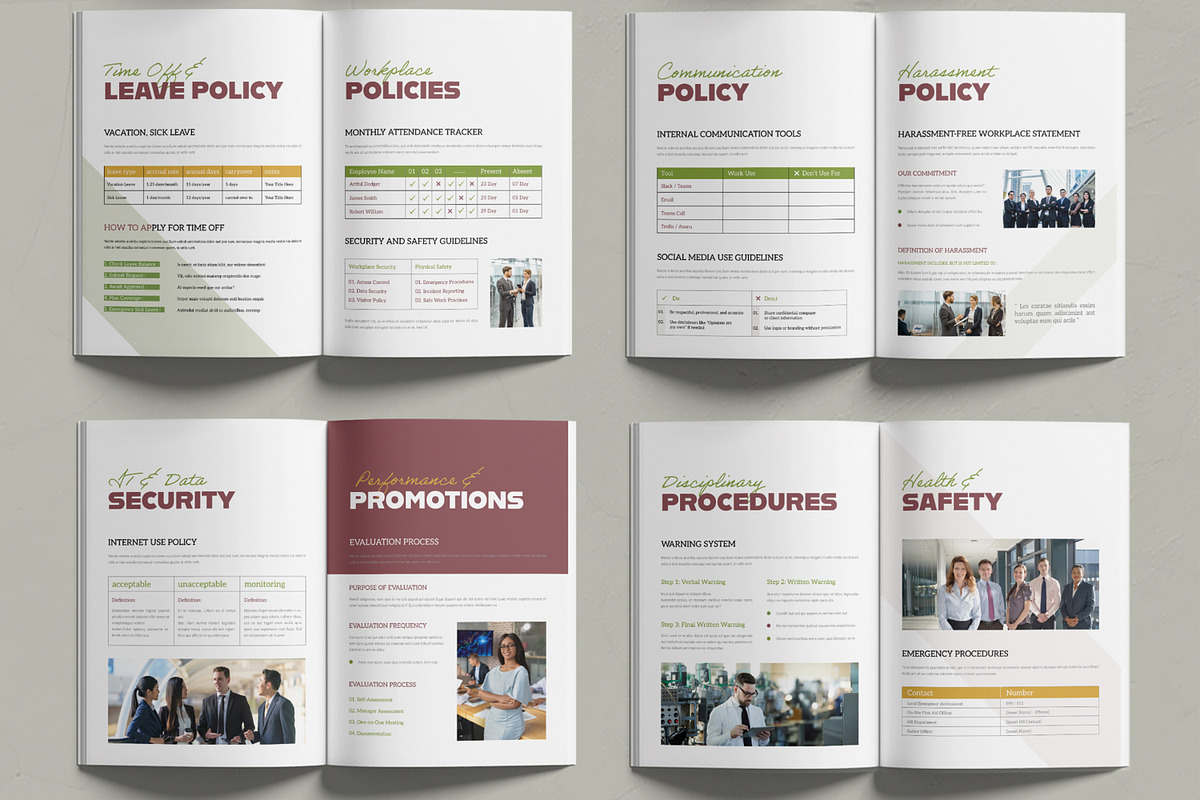 Editable Employee Handbook Design preview 3