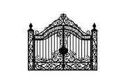 Ornate Wrought Iron Gate Vector Bund, an Illustration by Designs_River (Thumbnail 9 of 47)