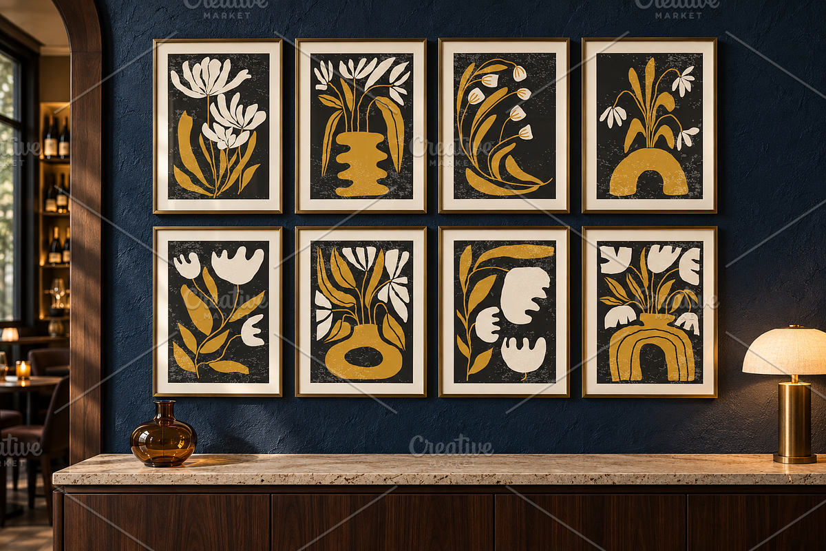 Contemporary Collage Wall Art Prints, a Background Graphic by C Design Studio (Photo 3 of 8)