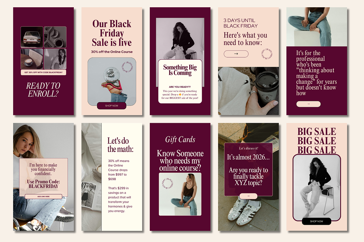 Black Friday IG Promo Story Template, a Social Media Template by Solana Creative Co. (Photo 1 of 7)