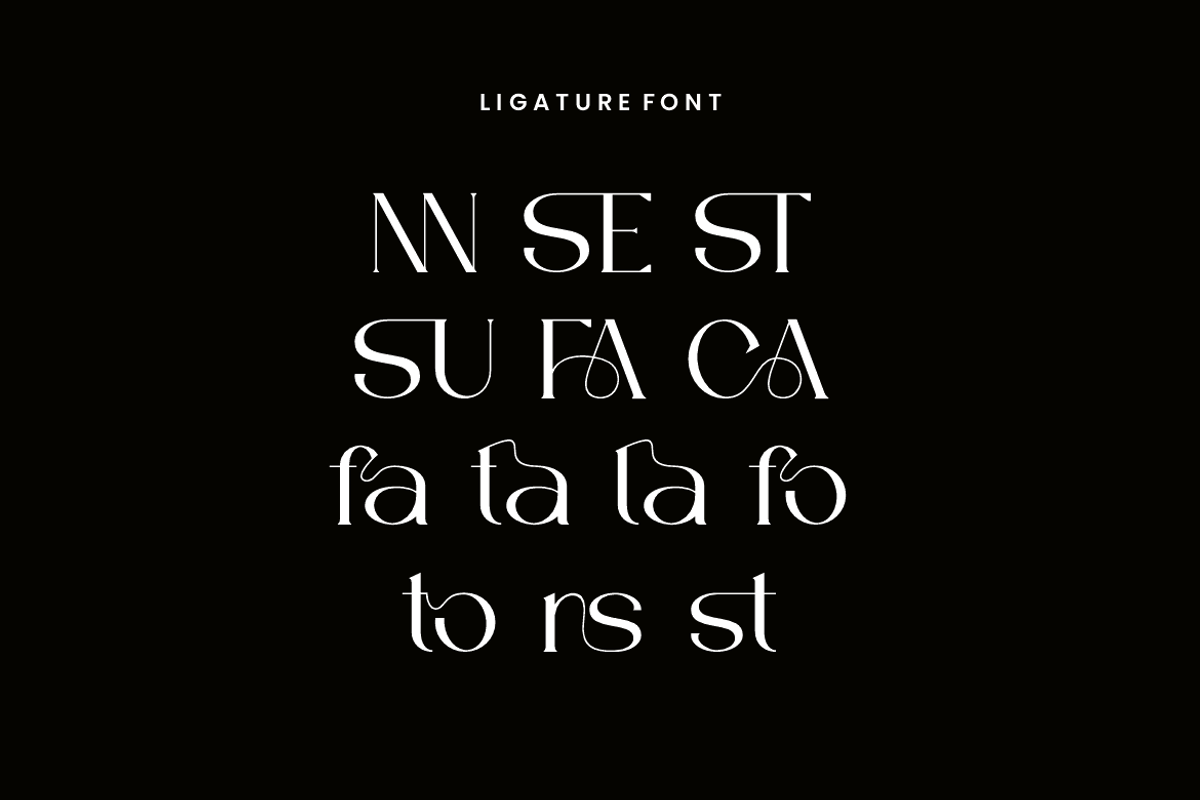 Gefars - Modern Ligature Serif Font, a Serif Font by QR Design Studio (Photo 9 of 14)