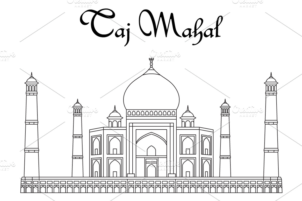 Coloring Pages with Indian Temples, an Illustration by dacascas (Photo 4 of 4)