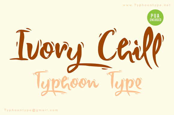 Ivory Chill font preview 3