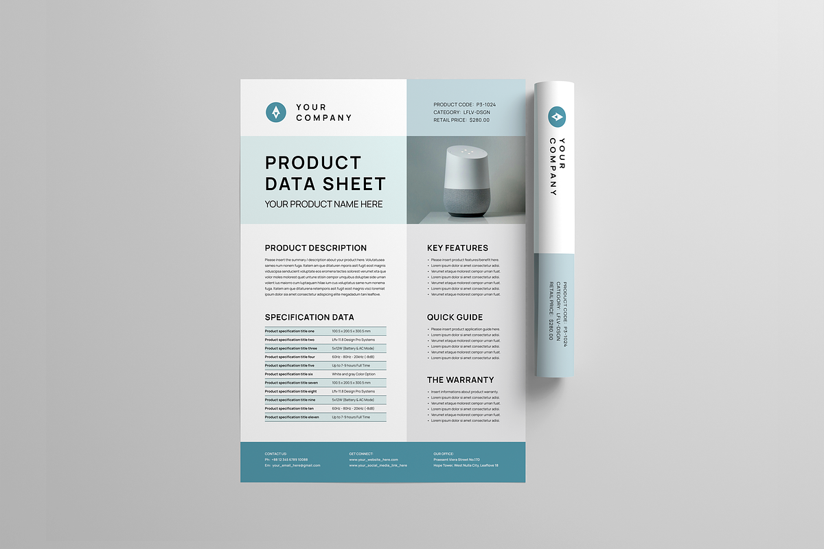 Product Data Sheet, a Flyer Template by Leaflove (Photo 4 of 5)