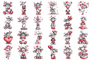Valentines Day Reindeer Clipart, an Illustration by Daily.Designs (Thumbnail 5 of 5)