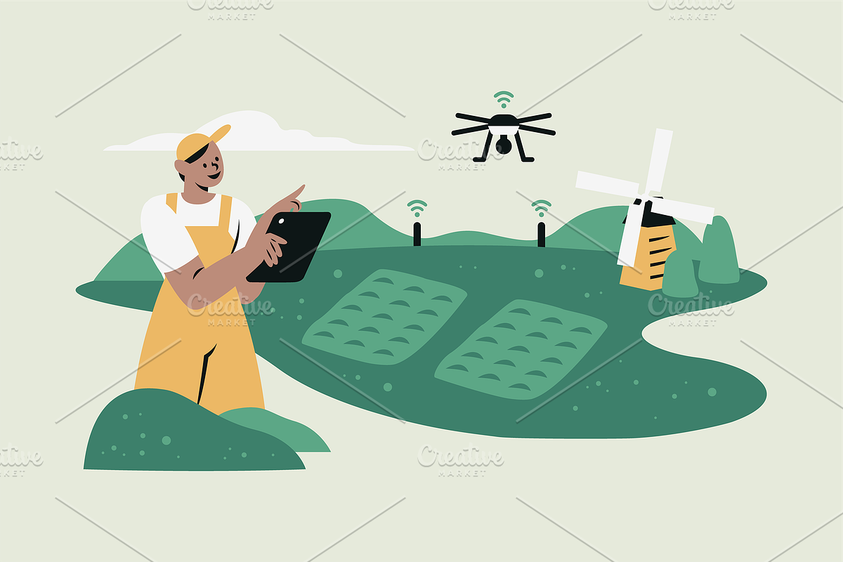 Agriculture Technology Illustration, a Technology Illustration by Jump Studio (Photo 3 of 10)