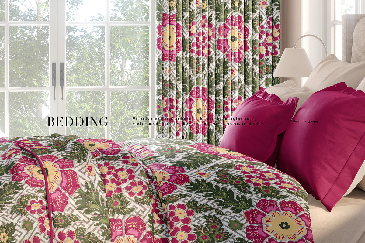 Lattice Rose Hand Illustrated Prints, a Pattern Graphic by LEAFure (Photo 4 of 10)