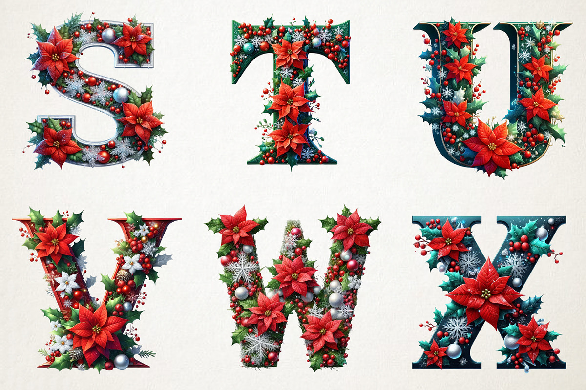 Festive Holiday Letters Collection, an Illustration by RobertsArt (Photo 7 of 7)