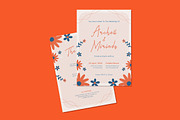 Flower Bloy Wedding Invitation, an Invitation Template by iDoodle Studio (Thumbnail 2 of 3)