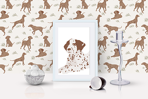 Dalmatian Dogs Seamless Patterns