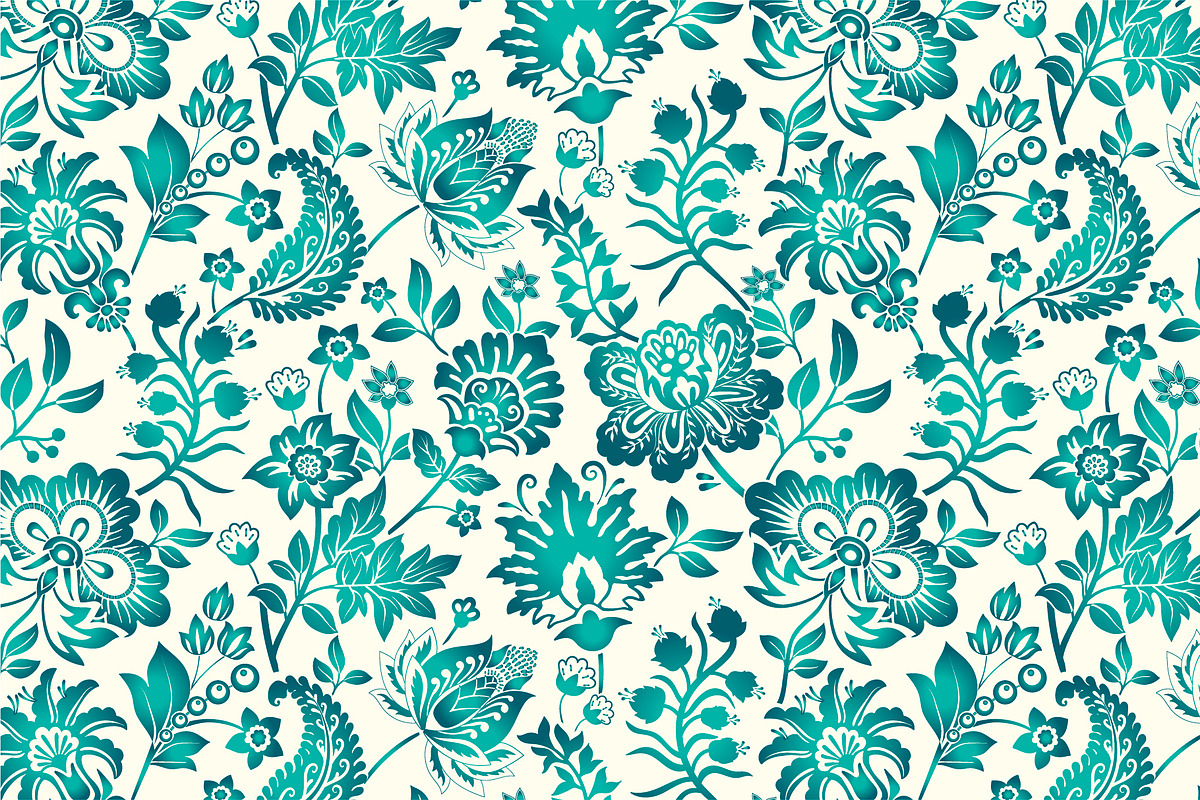 8 Floral Gradient Patterns, a Pattern Graphic by Sunny_Lion (Photo 6 of 9)