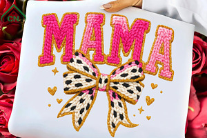 Yarn Crochet Coquette Glitter Mama, an Illustration by Craft Nest
