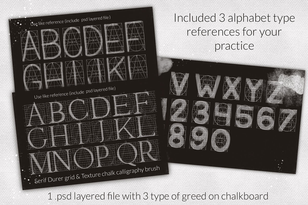 Procreate letter builder chalk brush, a Brush Add-On by Let's Art (Photo 4 of 11)