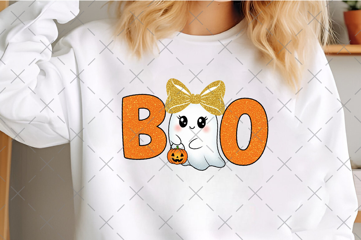 Cute Ghost BOO Halloween PNG, an Illustration by Craft Nest (Photo 2 of 6)