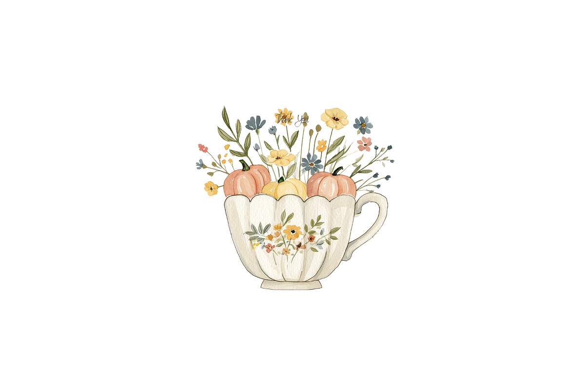 Autumn Pumpkin Watercolor Bundle, a Seasonal Illustration by Pati Charm Studio (Photo 6 of 8)