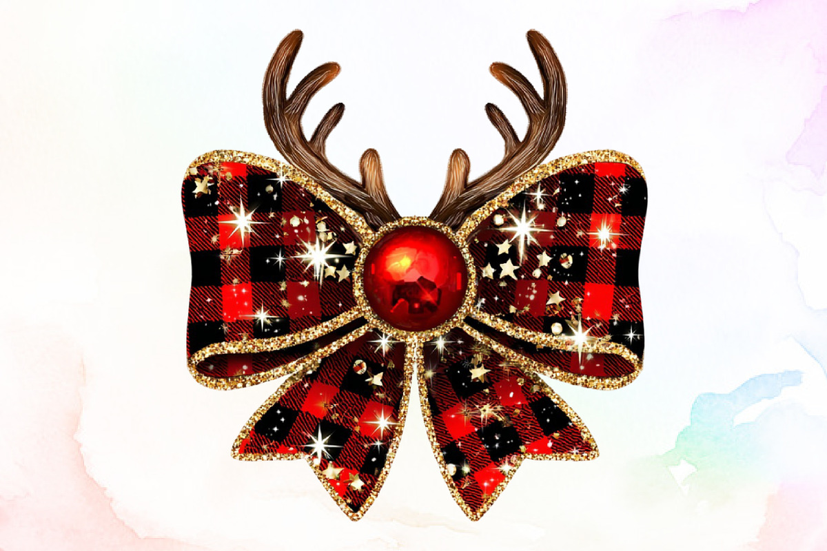 Christmas Coquette Bow Png, an Illustration by Sublimation Artist (Photo 1 of 9)