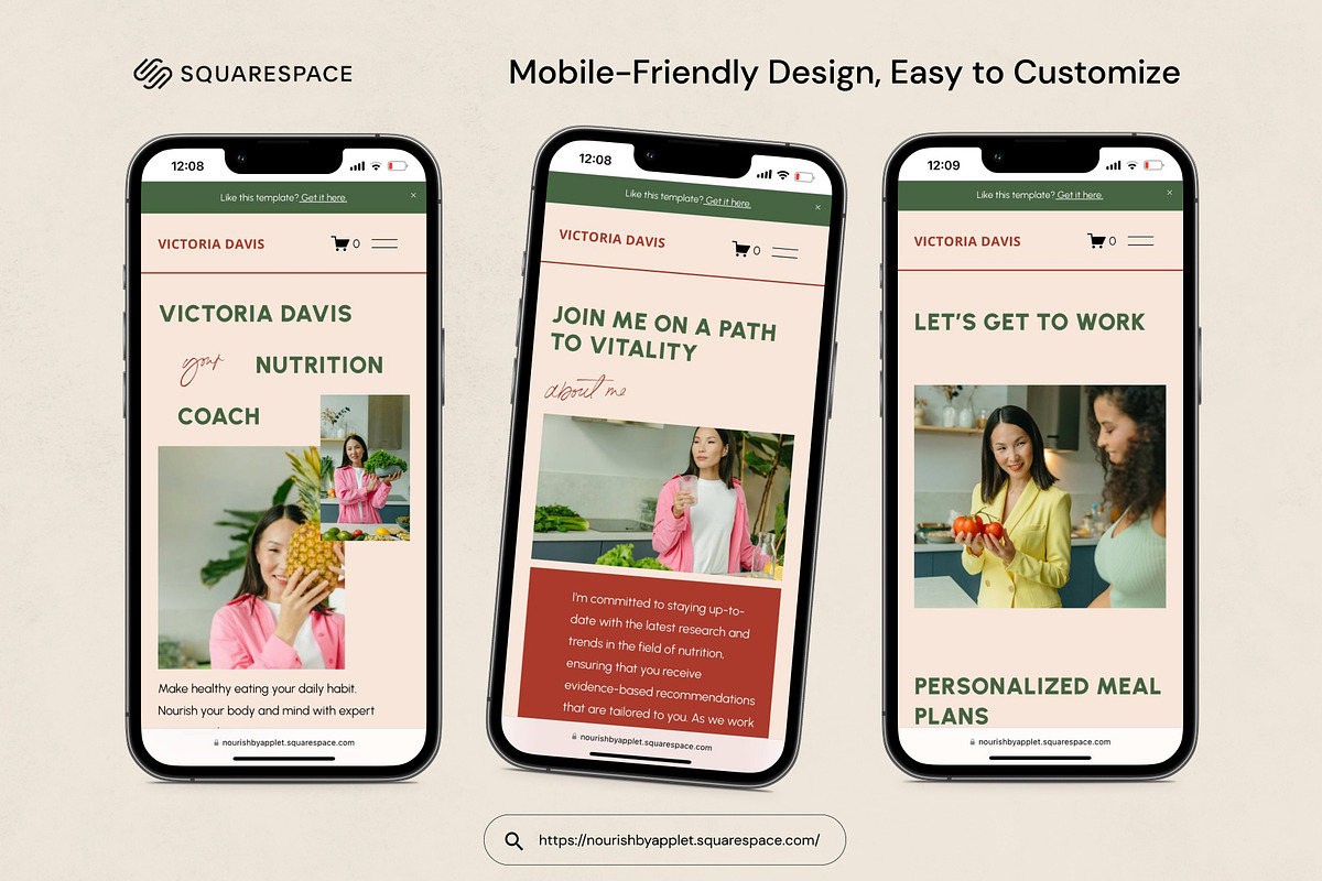 Squarespace Template: Nourish, a Squarespace Template by Applet Studio (Photo 4 of 6)