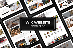 Food Blogger Wix Website Template