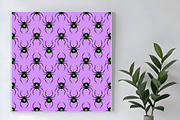Halloween Spiders on Purple Seamless, a Pattern Graphic by Sharon Schwalbe (Thumbnail 3 of 4)