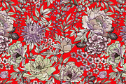 Japanese flowers patterns, a Pattern Graphic by emeraldthue (Thumbnail 3 of 9)