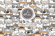Winter cute cats pattern, a Pattern Graphic by lindoet23 (Thumbnail 1 of 2)
