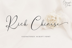 Rich Chinese, a Script Font by Struggle Studio
