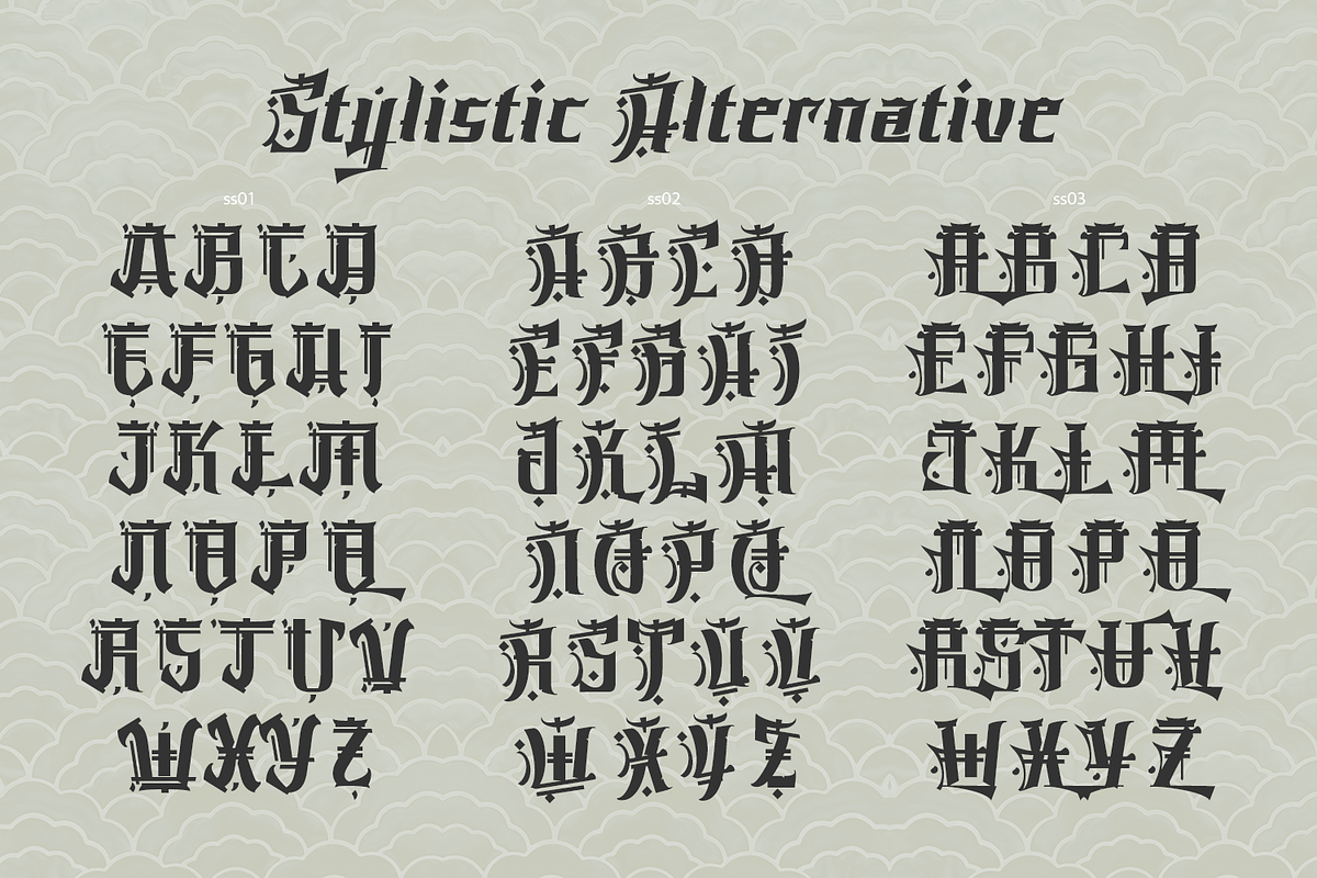 Kurotsyma - Japan Font Style, a Blackletter Font by TypeClassHeroes (Photo 8 of 10)