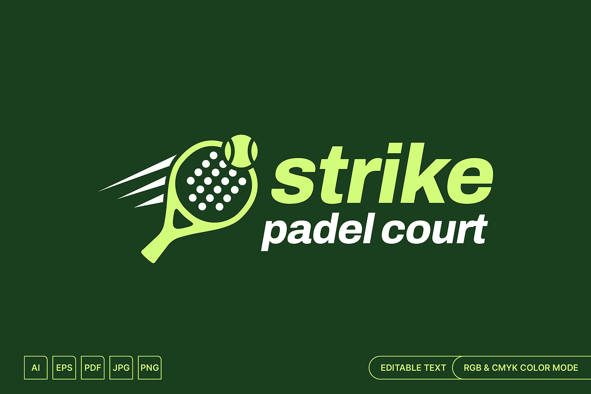 Strike Padel Court Logo, a Branding & Logo Template by muhisya