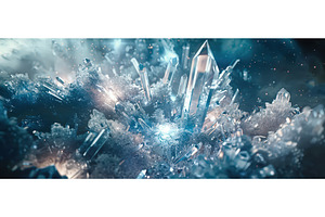 Blue Quartz Crystal Explosion in, an Abstract Photo by piter.goskov