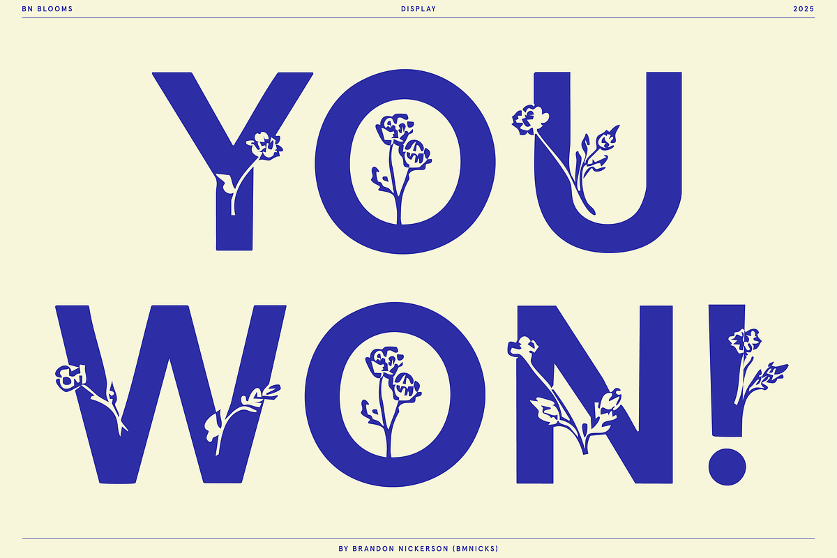 BN Blooms, a Sans Serif Font by Bnick (Photo 14 of 17)