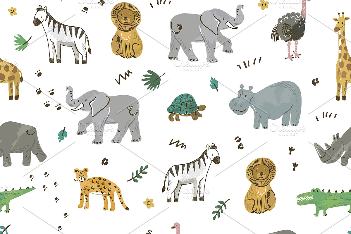 Cute Safari Animals Clipart, an Animal Illustration by GooseFrol (Photo 8 of 14)