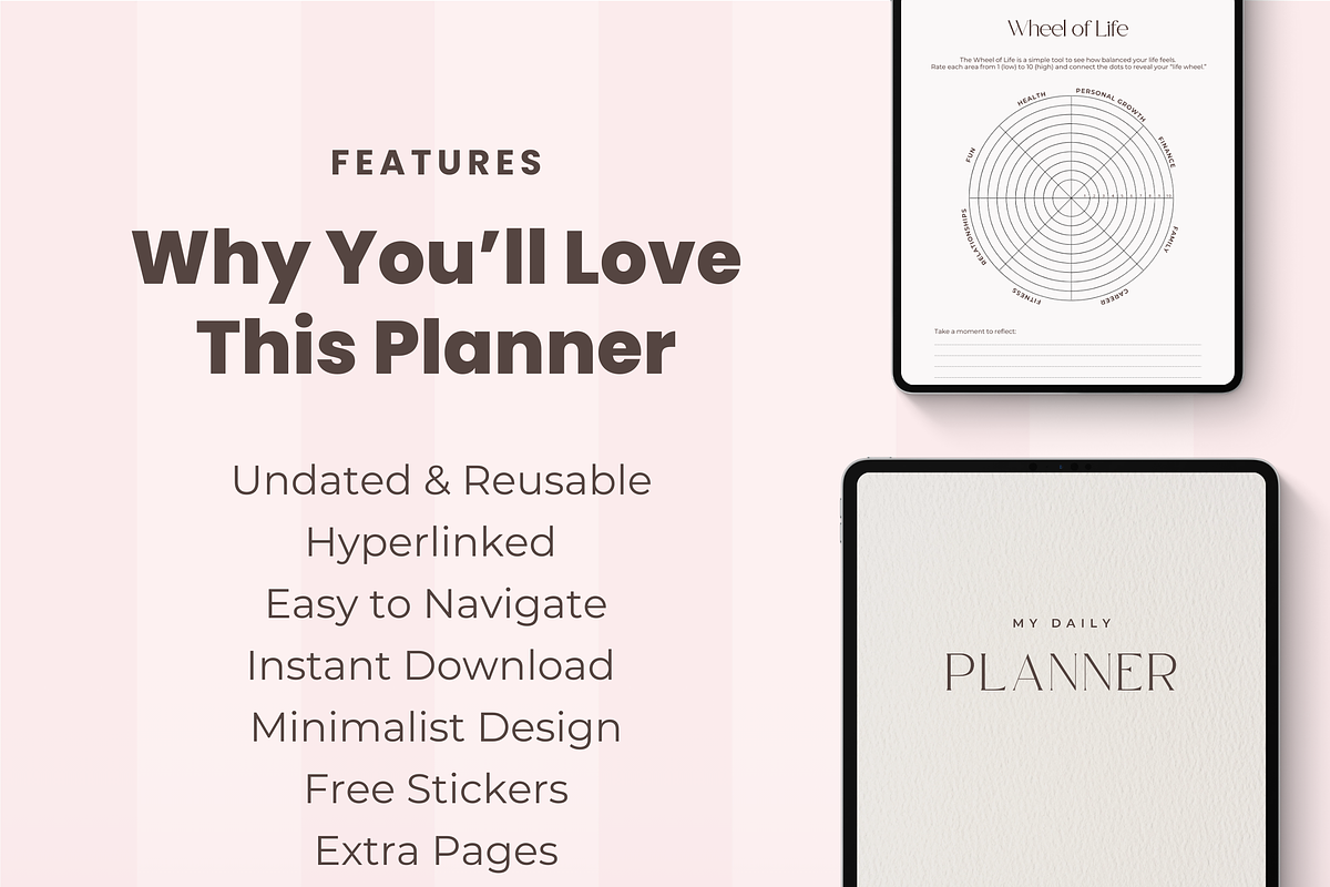 Minimalist Digital Planner Undated preview 3