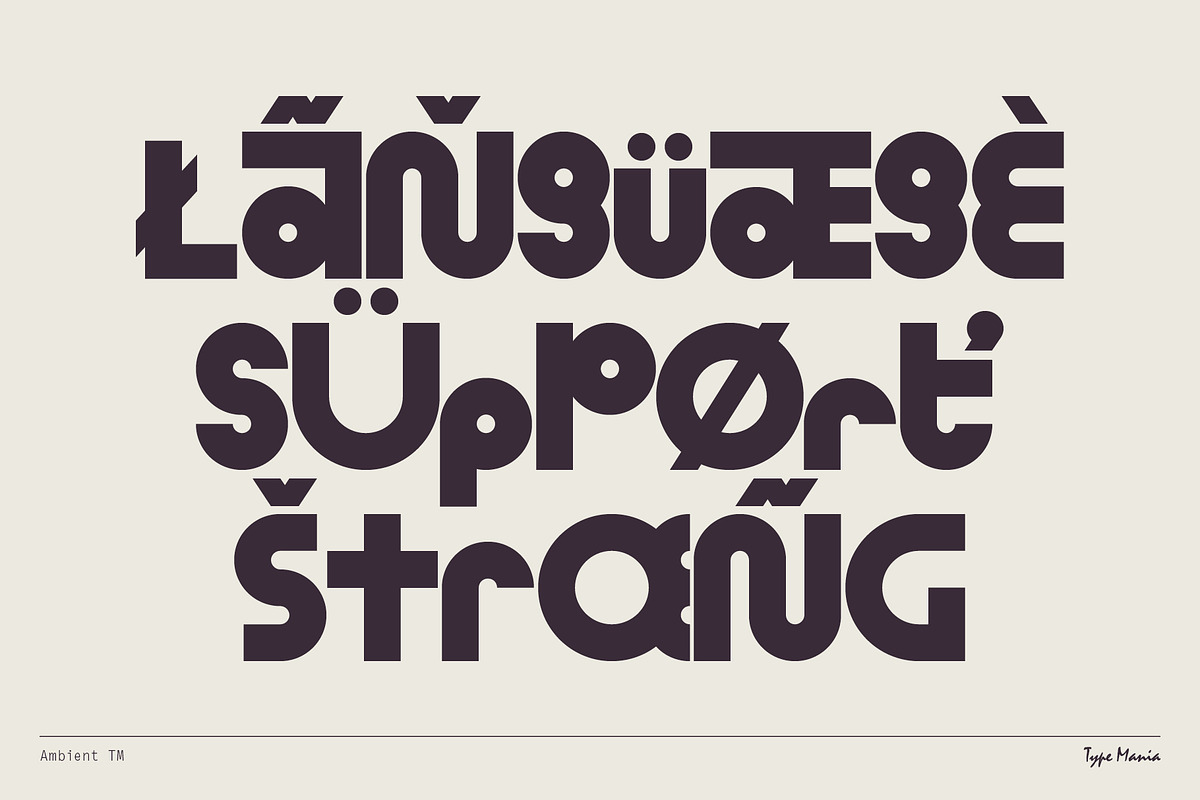 Ambient TM – Experimental Geometry, a Sans Serif Font by Type Mania (Photo 9 of 11)