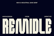 Remidle Font, a Sans Serif Font by Marvadesign (Thumbnail 1 of 13)
