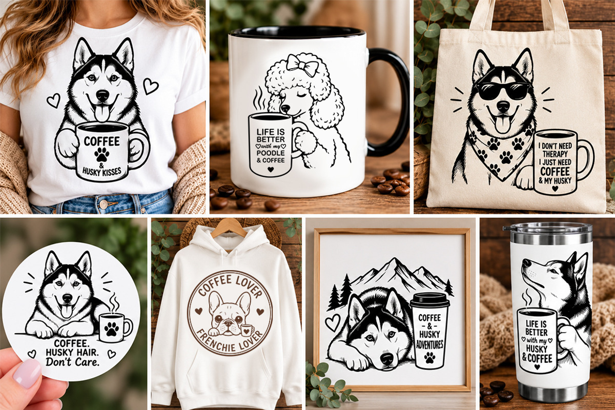 Dog breed coffee lover svg bundle, an Animal Illustration by FITALARTSNEDIGI (Photo 8 of 8)
