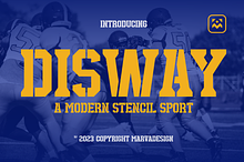 Disway - A Modern Stencil Sport Font