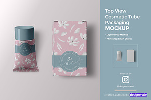 Cosmetic Tube Packaging Mockup