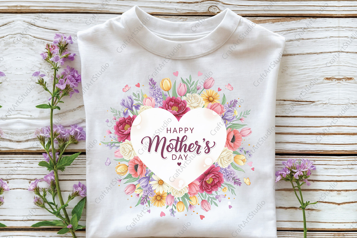 Mother's Day Flowers Sublimation, an Illustration by CraftArtStudio (Photo 2 of 4)