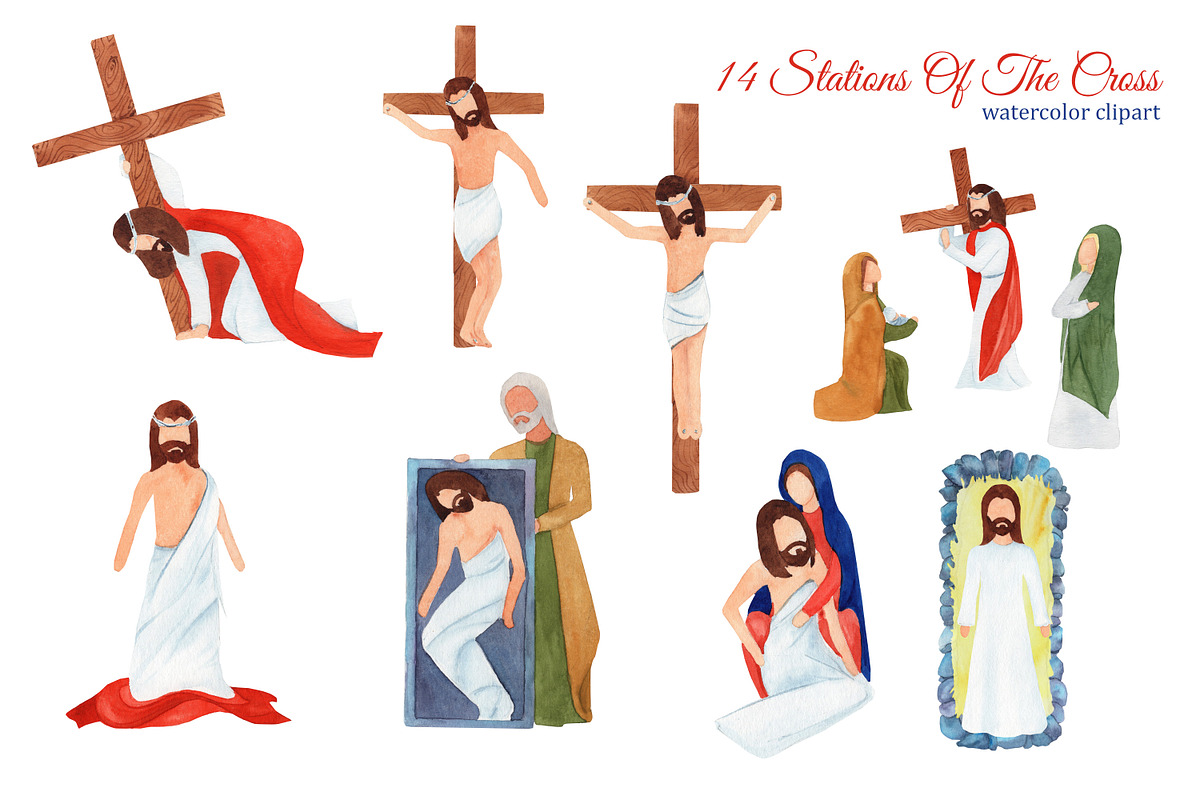 The Fourteen Stations Of The Cross, a Person Illustration by s.yanyeva (Photo 3 of 4)