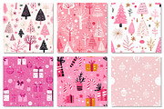 Pink Modern Christmas Digital Paper, a Texture Graphic by Dream Creation (Thumbnail 4 of 7)