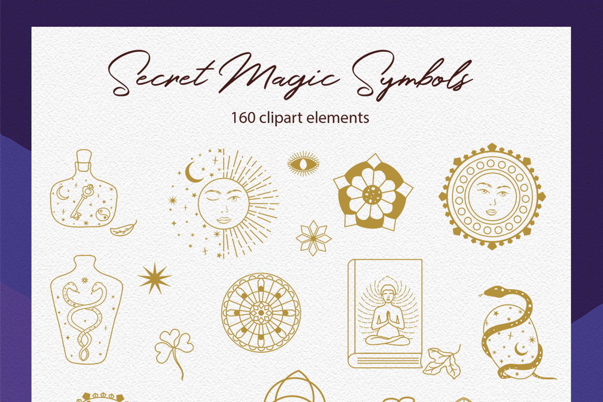 Secret Magic Symbols  Illustrations, a Decorative Illustration by Irena Art (Photo 11 of 11)