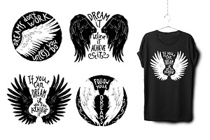 Wings Hand Drawn Set