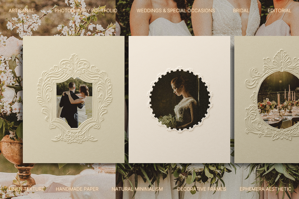 Embossed Papers and Frames Bundle preview 5