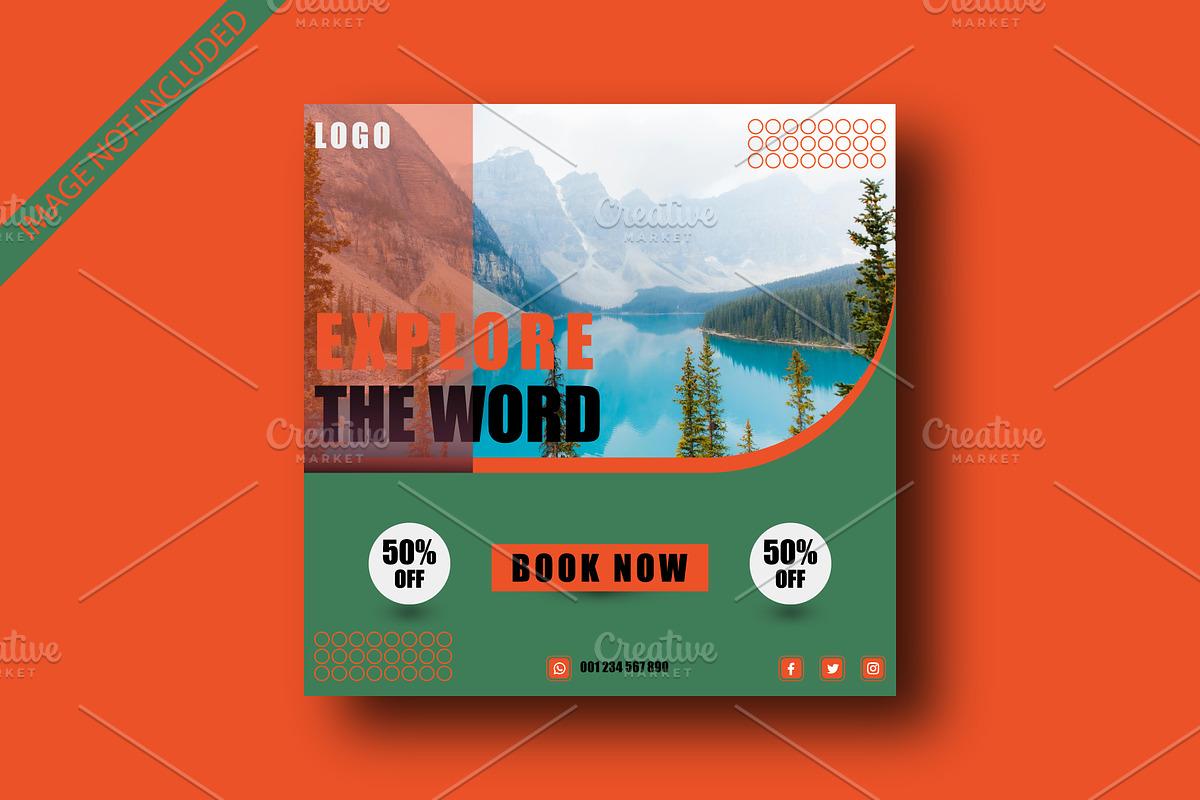 social media post template, a Social Media Template by Salman Shop