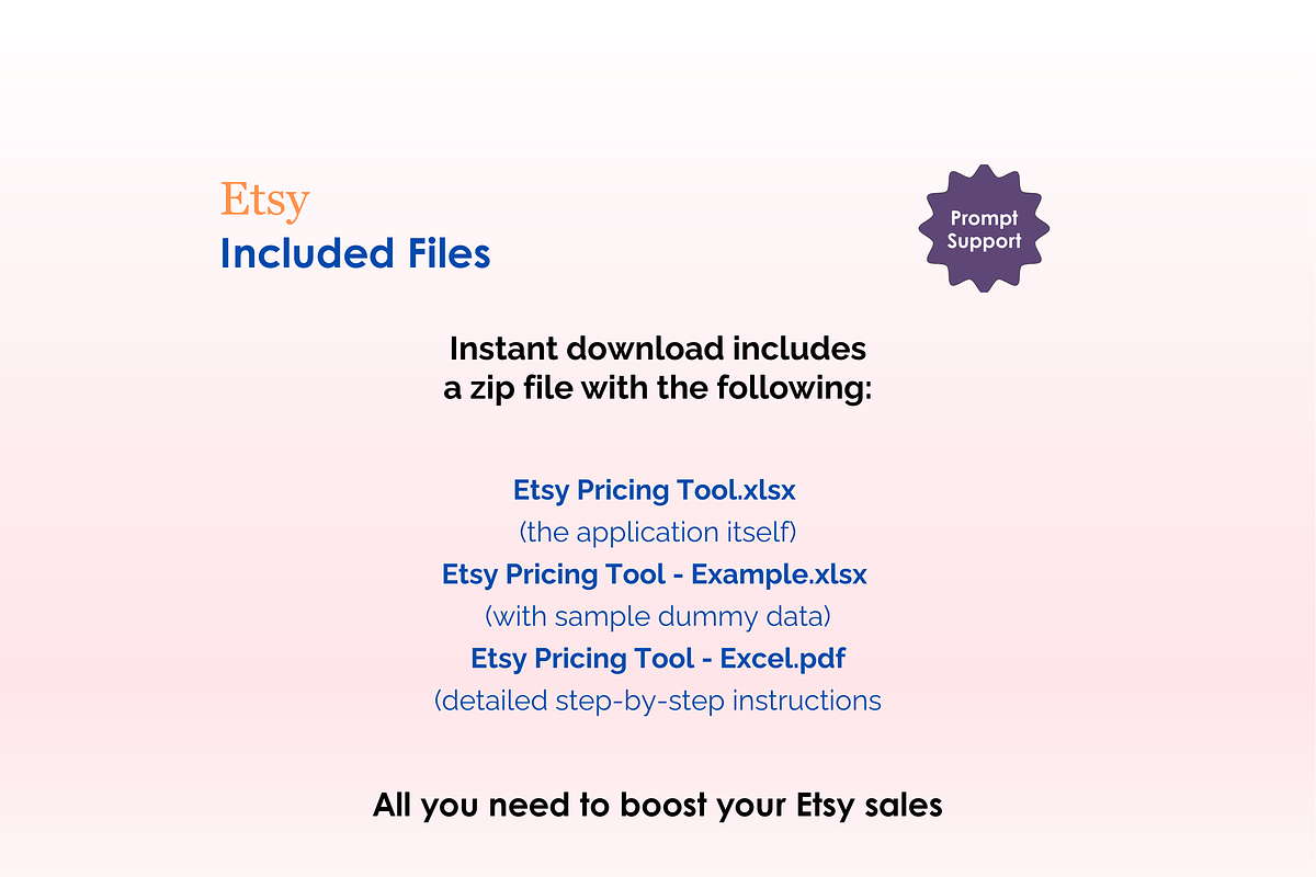 Etsy Pricing Tool - Excel preview 6