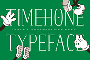 Timehone - Alternate & Ligature, a Serif Font by AmorfaType (Thumbnail 1 of 10)