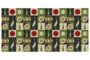 Ornate Geometric Crane, a Decorative Illustration by Creative Backgrounds