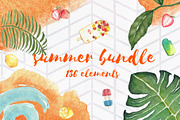 Summer Bundle - 136 elements, a Food Illustration by Tubigan Art (Thumbnail 1 of 15)