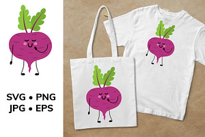 Beetroot cute funny vegetable, an Object Graphic by jelisua88